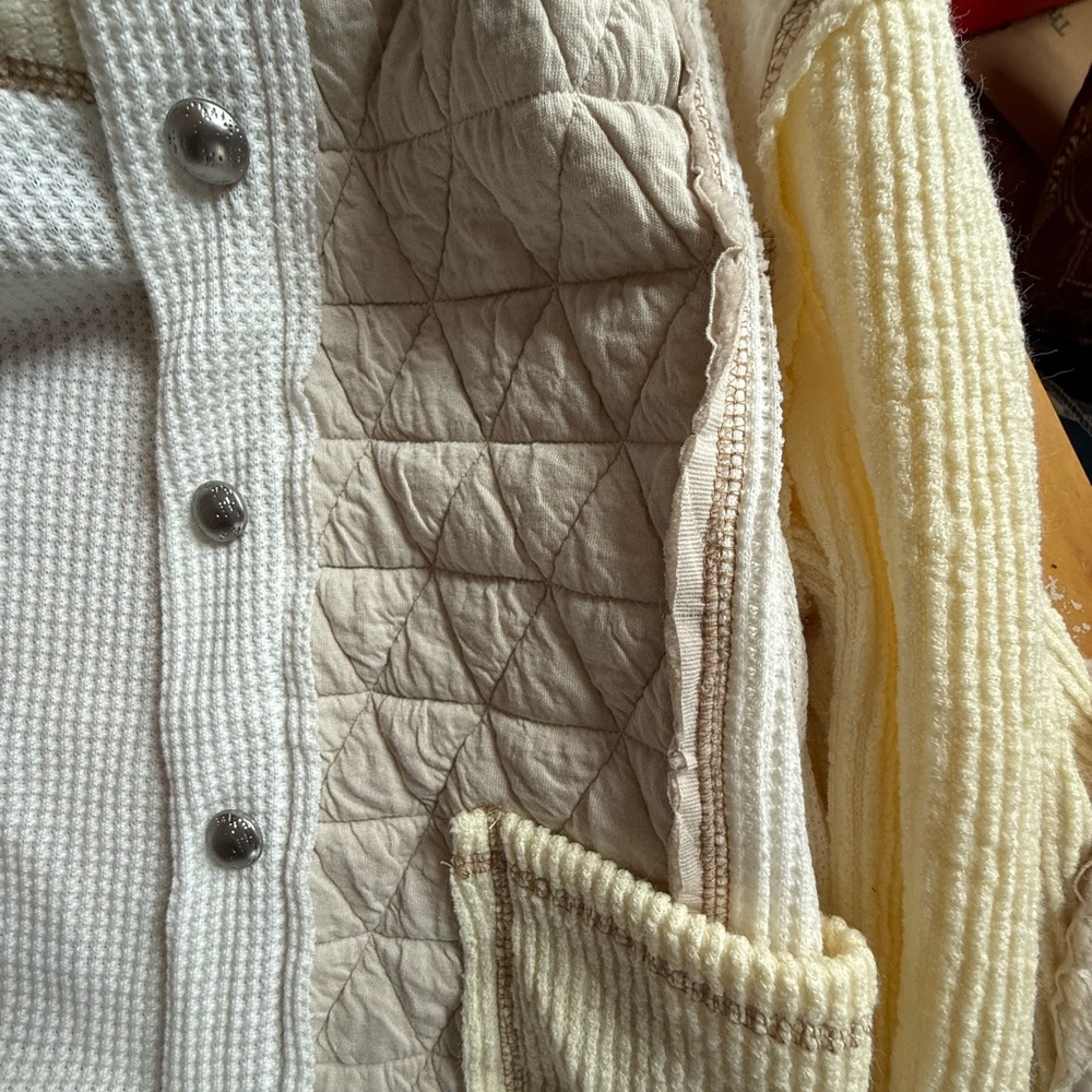 multi textured boho button down - Picture 4 of 6